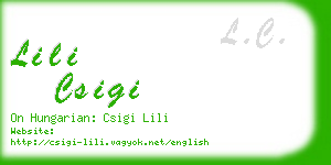 lili csigi business card